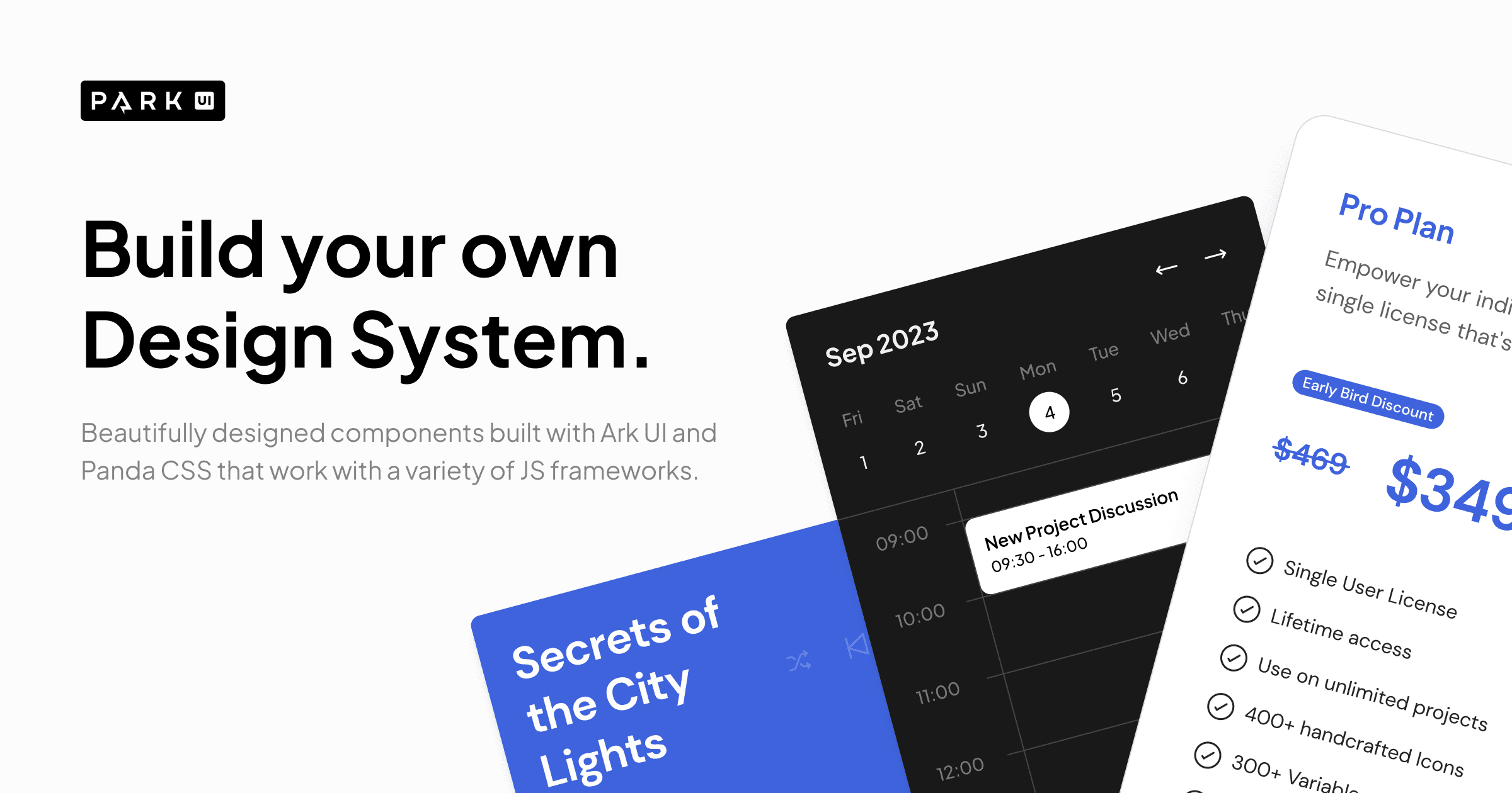 The Park UI website, built with Panda CSS